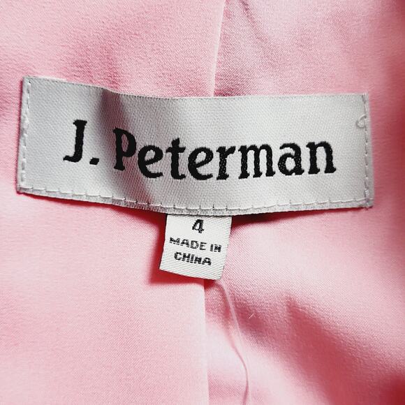 J Peterman Purple Cherry Blossom Cotton One Button 3/4 Sleeve Jacket NWOT Size 4 - Picture 9 of 11